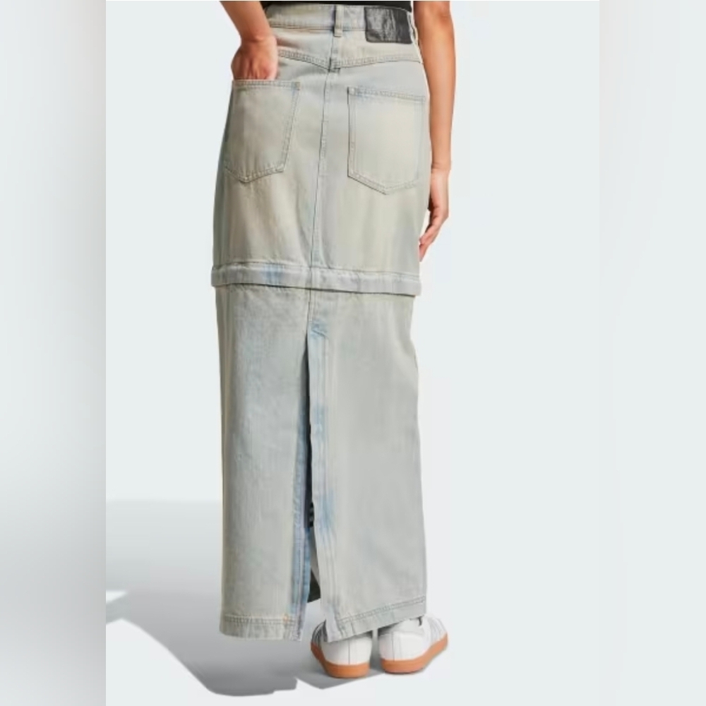 NWT Adidas Originals 2-in-1 Denim Skirt - Picture 4 of 16